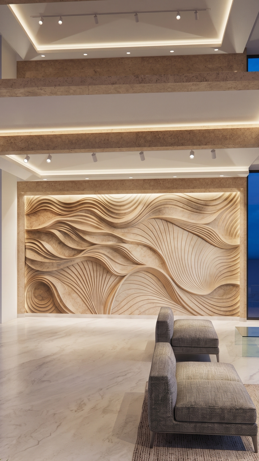 Abstract Waves Mural Main image